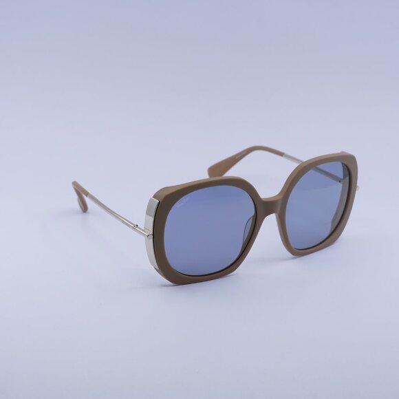 MaxMara MALIBU9 MM0079 46X Sunglasses Brown Butterfly Frame, Blue Lenses - Picture 5 of 10